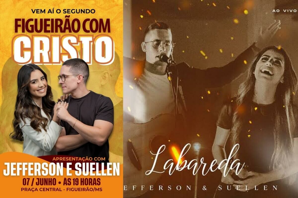 Imagem de compartilhamento para o artigo Fé, música e emoção: 2º Figueirão com Cristo traz Jefferson & Suellen a Figueirão da MS Todo dia